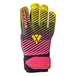 Vizari Sports Saturn Soccer Goalie Goalkeeper Gloves For Kids Youth & Boys, Football Gloves With Grip Boost Padded Palm And Fingersave Flat Cut Construction (4, Pink)