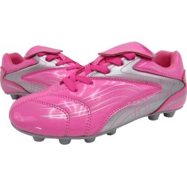 Vizari Striker Fg Soccer Shoe, Pink/Silver, Big Kid, Size 4.5