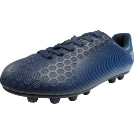 Vizari Stealth Fg Soccer Shoes | Firm Ground Outdoor Soccer Shoes For Boys And Girls | Lightweight And Easy To Wear Youth Outdoor Soccer Cleats | Navy/Sky Blue | Toddler