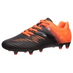 Vizari Liga Fg Soccer Shoes For Kids, Firm Ground Outdoor Soccer Shoes For Kids (8.5, Black/Orange)