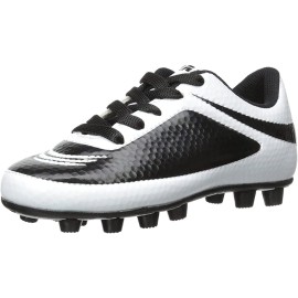 Vizari Infinity FG Soccer Cleats | Firm Ground Soccer Cleats for Outdoor Surfaces and Fields | Lightweight and Easy to wear Youth Soccer Cleats | White/Black | Big Kid