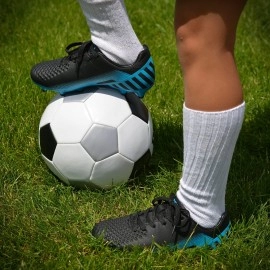 Vizari Santos Adult Men Soccer Cleats For Outdoor Firm Ground Football Game Black