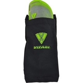Vizari Atletico Lightweight Soccer Shinguards With Compression Pocket Sleeve (Green/Grey, Large)