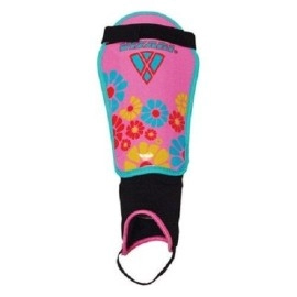 Vizari Blossom Shin Guard For Kids & Adult | Soccer Shin Guards With Adjustable Straps |Perfect Shin Protector- Pink/Blue, Xs Size