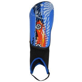 Vizari Racer Soccer Shinguard With Ankle Protection For Boys And Girls (Blue/Red, Small)