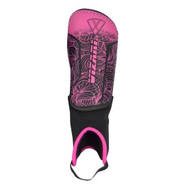 Vizari Cali Soccer Shinguard With Ankle Protection For Boys And Girls (Pink/Black, Small)