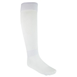 Vizari Calza Soccer Tube Socks For Sport, White, Medium - Compression Tube Field Hockey Socks With Ergonomic Cushioning And Support - Soccer Socks, Perfect For Football, Baseball, Rugby.