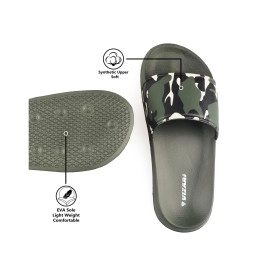 Vizari Kids 'Camo Ss' Soccer Slide Sandals For Boys And Girls (Green Khaki, Big Kid 6)
