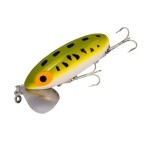 Arbogast Jitterbug Topwater Bass Fishing Lure - Excellent for Night Fishing, Frog White Belly, G650 (3 in, 5/8 oz)