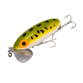 Arbogast Jitterbug Topwater Bass Fishing Lure - Excellent for Night Fishing, Frog White Belly, G650 (3 in, 5/8 oz)