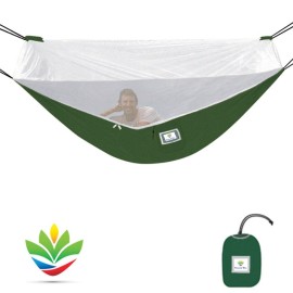 Hammock Bliss Mosquito Free Hammock Bliss - Camping Hammock with Bug Screen Mossy Netting Canopy - Integrated Suspension 100 / 250 cm Rope Per Side - Make Hammock Camping A Bug Free Experience
