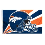 Fremont Die NFL Denver Broncos 3' x 5' Flag with Grommets, 3 x 5-Foot, Helmet