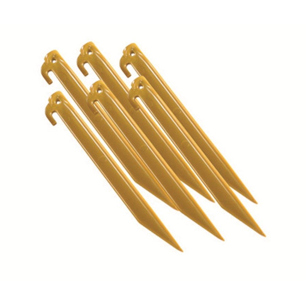 Coleman Tent Pegs, 9-Inch Long Durable Plastic Tent Stakes, 6-Pack