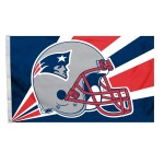 Fremont Die NFL New England Patriots 3' x 5' Flag with Grommets, 3 x 5-Foot, Helmet