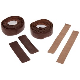 Brooks Saddles Leather Bicycle Bar Tape with Plugs (Antique Brown)