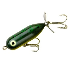 Heddon Torpedo Prop-Bait Topwater Fishing Lure with Spinner Action, Brown Crawdad, Teeny Torpedo (1/8 oz)