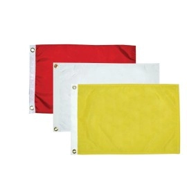 Taylor Made Products 32184 Solid Color Flag, Nylon, 12 inch x 18 inch, White Dinner Flag