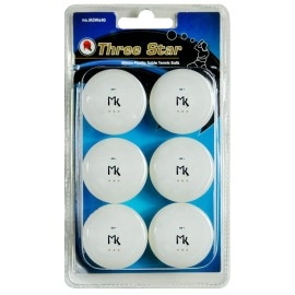 Martin Kilpatrick 3 Star Table Tennis Balls - 6 Pack - 40mm Ping Pong Balls - White - Poly Ping Pong Balls - Excellent Quality - Great For Schools, Homes, And Training