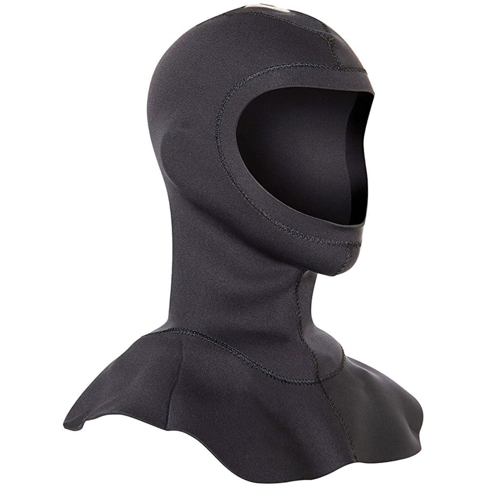 Neo Sport Multi-Density Wetsuit Hood available in three thicknesses 3/2MM - 5/3MM - 7/5MM with Flow Vent to eliminate trapped air. Anatomical fit. Skin Neoprene face seal which can be trimmed by owner for custom fit., L