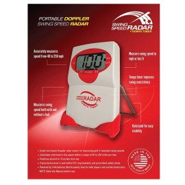 Sports Sensors Swing Speed Radar with Tempo Timer Provides Accurate Personal Golf Club and Bat Swing Speeds 40 to 250 MPH Instantly. Doppler Radar Instant Results. USA Made - Red