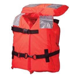 KENT Commercial Type I Jacket Style Life Jacket, Adult Over 90 Pounds, Orange