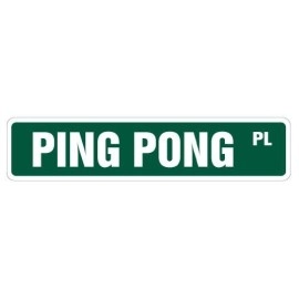 PING PONG Street Sign ball paddle table tennis tournament Indoor/Outdoor ?18