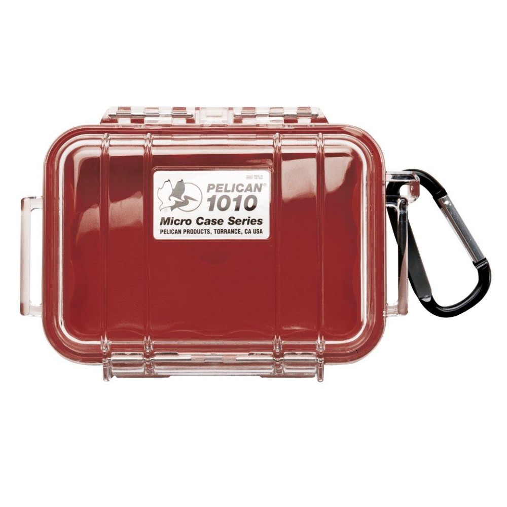 Pelican 1010 Micro Case (Red/Clear)