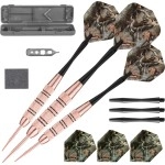 Fat Cat Realtree Hardwoods HD Camo Steel Tip Darts with Storage/Travel Case, 23 Grams