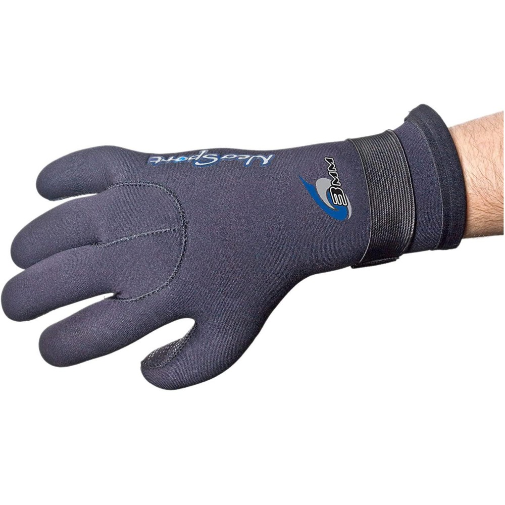 NeoSport 3mm 5 Finger Hook and Loop Gloves-XXLarge