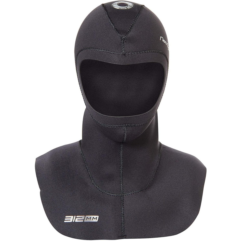 Neo Sport Wetsuits Premium 3/2mm Neoprene Hood, Black, 2X-Large