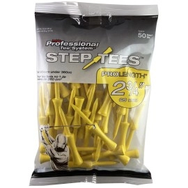 Pride Professional Tee System Two Piece Step Tee, 50 Count, 2-3/4 inch (Yellow)