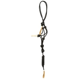 Tough 1 50-1050-2-0 Horse Halter with Lead, Black