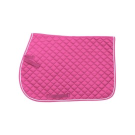 Tough 1 EquiRoyal Square Quilted Cotton Comfort English Saddle Pad, Pink