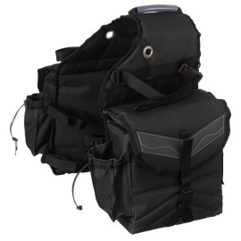 Tough 1 Insulated Saddle Bag with Pockets Black