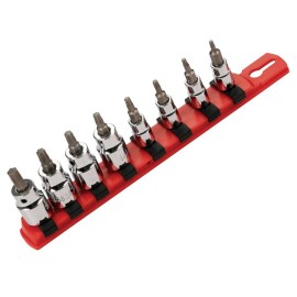 Wiha 71698 Torx Plus Socket Set on Rail, 8 Piece