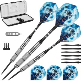 Fat Cat Predator 80% Tungsten Steel Tip Darts with Storage/Travel Case, 23 Grams