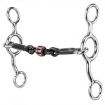 Reinsman 349 Junior Cowhorse Snaffle with Sweet Iron and 3-Piece Copper Roller; Stage B