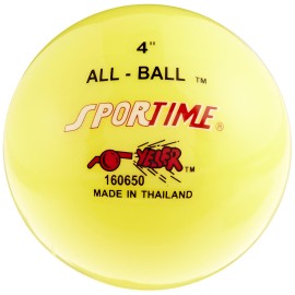 Sportime Multi-Purpose Inflatable Balls, 4 Inches, Yellow, Pack of 12