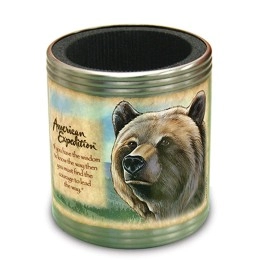 American Expedition Wildlife Steel Hugger Can Cooler (Grizzly Bear)
