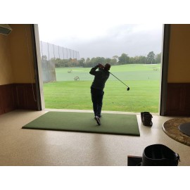 The Original Country Club Elite by Real Feel Golf Mats 5' X 10' Simulator Size Golf Mat Heavy Duty Commercial Practice Mat Accepts A Real Tee Swing Down and Through Indoor/Outdoor