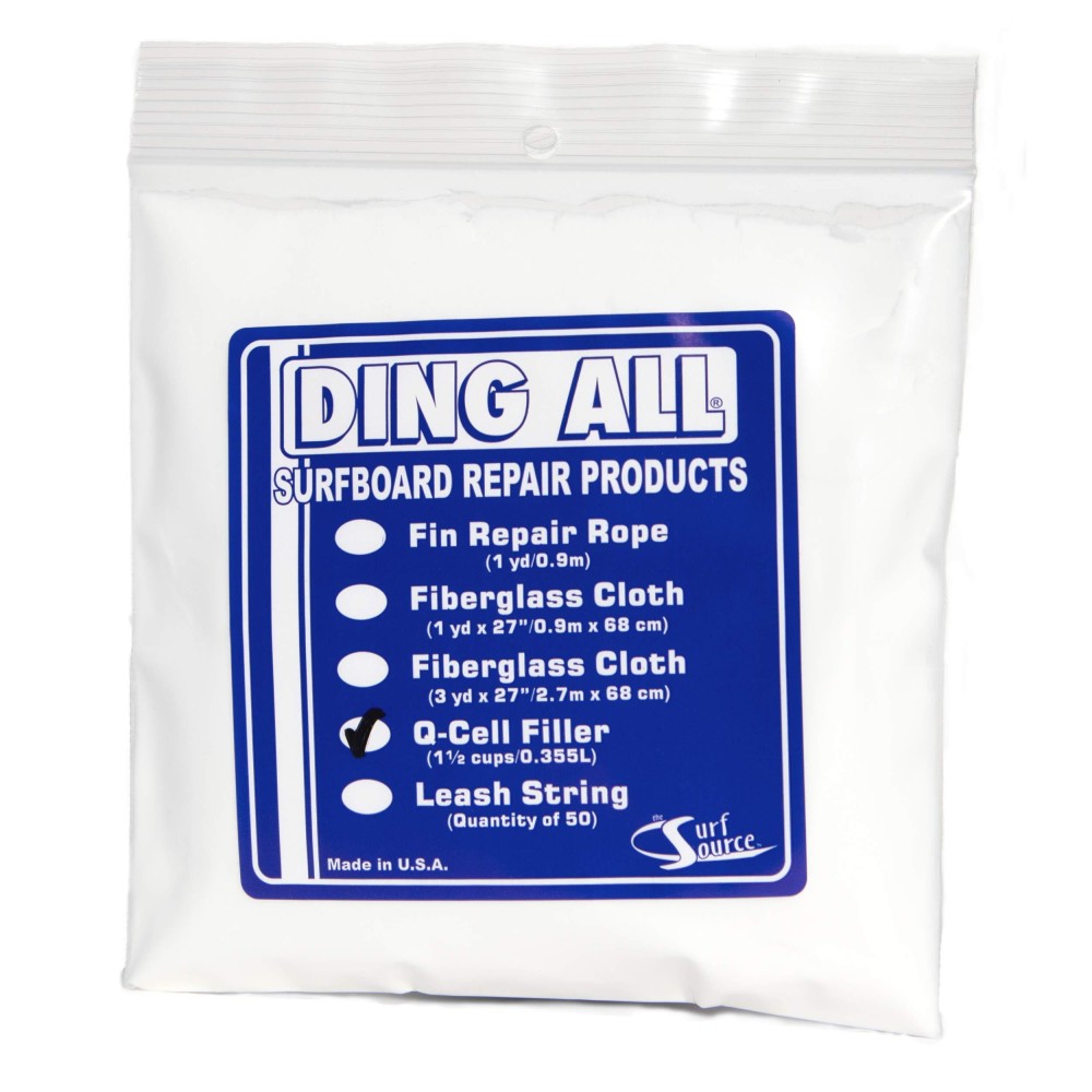 Ding All Q-Cell Filler- 12 oz. Bag (1.3 Cups by Volume) for Surfboard Ding Repairs, Boat and Fiberglass Repairs