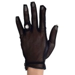 Lady Classic Solar Nail and Ring Glove, Black, Large, Left Hand