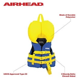 Airhead Infant General All Purpose Life Jacket for Infants under 30lbs, US Coast Guard Approved