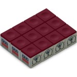 Silver Cup SC-12-BURGUNDY Chalk Dozen Box, Burgundy