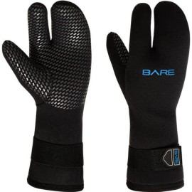 Bare 7MM 3-Finger Mitt Designed for Scuba Diving in Colder Waters 3 Finger Design Provides Extra Warmth by Keeping Fingers Closer Together Velcro Strap ensures minimizes Water exhange M