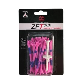 Zero Friction Tour 3-Prong Golf Tees (2-3/4 Inch, Pink, Pack of 40)