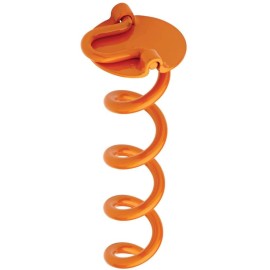 Liberty Outdoor ANCFR10-ORG-A Folding Ring Spiral Ground Anchor, Orange, 10-Inch, Single