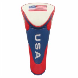 USA Flag Golf Head Cover (Zipper Closure) Driver