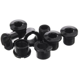 Race Face Steel Outer Chainring Bolts, Set/8 - Black - A10060