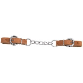Weaver Leather Harness Leather Heavy-Duty Single Link Chain Curb Strap Russet, 3.5